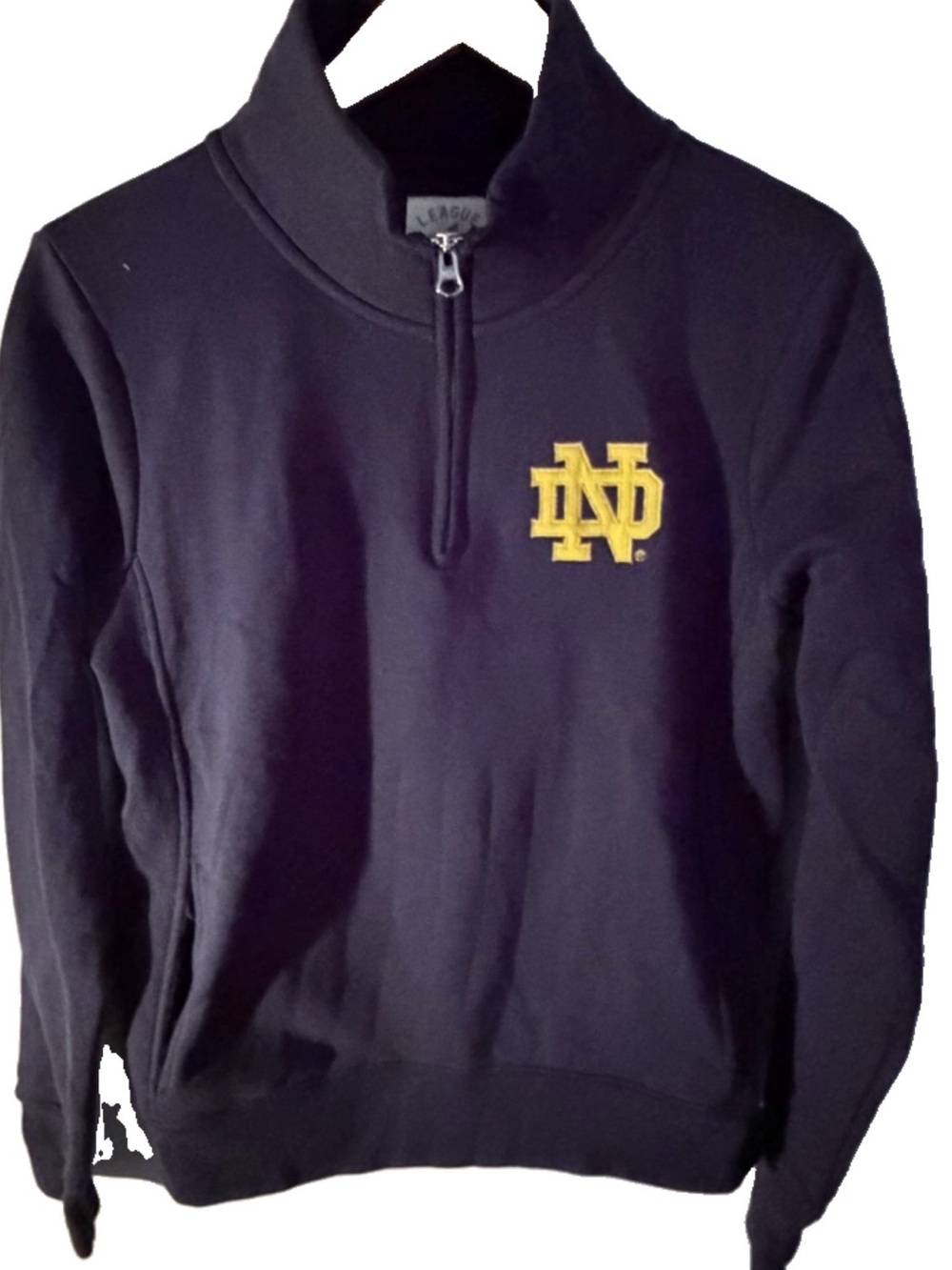 League Collegiate Notre Dame Fighting Irish Women's Quarter Zip Sweater Small